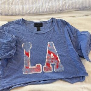 Blue Shirt with LA Print